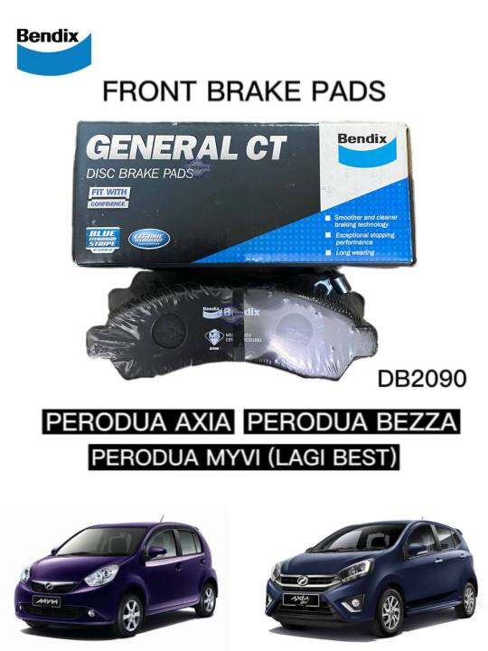 Perodua Axia Bezza Myvi (Lagi Best) Front Disc Brake Pad BENDIX