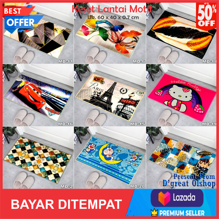 Promo Keset Lantai Motif Premium Quality Uk X Cm Keset Anti