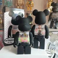 Bearbrick 400% รุนแรงหมี Myfirst-เด็ก X Resti R สีดำเคลือบส่องสว่างตกแต่งสำหรับพันปี