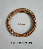 DEEMA CABLE สายไฟ THW 1x6 sq.mm. สีน้ำตาล ตัดยาว 10 เมตร