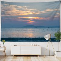 Sunset Sea Level Landscape Tapestry Wall Hanging Bohemian Aesthetics Nature Art Home Dorm Living Room Decor