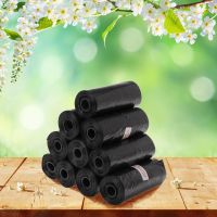 10 RollSet Garbage Bag Degradable Pet Poop Trash Home Kitchen Waste Black