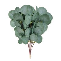Green Simulate Eucalyptus Leaf Artificial Greenery Holiday Greens Artificial Plants DIY for Wedding Prop Home Christmas Decor Artificial Flowers  Plan
