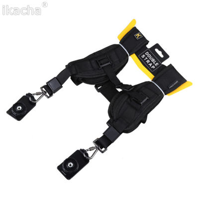 สายคล้องไหล่กล้องคู่สีดำ Quick Rapid Sling Camera Belt Adjustment For Canon Nikon Camera Digital DSLR Strap