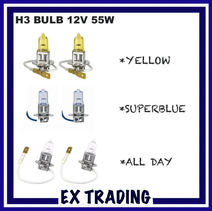 HALOGEN BULB H3 55W 12V (2PCS.) Lazada PH