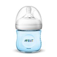 ??. Philips AVENT ขวดนม รุ่น Natural ขนาด 4 ออนซ์ / 125ml สีฟ้า 1 ขวด (ไม่มีกล่อง)