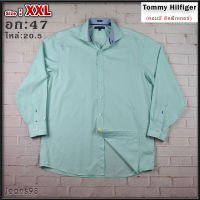 Tommy Hilfiger®แท้ อก 47 ไซส์ XXL เสื้อเชิ้ตผู้ชาย ทอมมี่ ฮิลฟิกเกอร์ สีฟ้าอ่อน เสื้อแขนยาว เนื้อผ้าดีสวยๆ