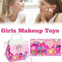 Kids Safe Simulation Real Makeup Kit Storage Handbag Pretend Washable Toy Toy Cosmetics Set Box Play Non-toxic C6F0
