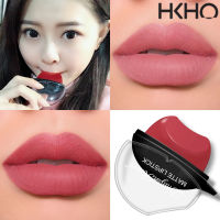 HKHO Lazy Lip ลิปสติก Matte แต่งหน้า Lasting Moisturizing ลิปสติก Lazy Waterproof Nonstick Cup Lip Gloss Lip Shaped Cosmetic