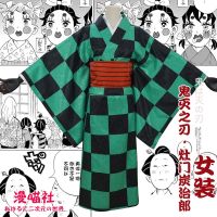 COSER KING Anime Cosplay Demon Slayer: Kimetsu no Yaiba Cosplay Kamado Tanjirou Agatsuma Zenitsu Hashibira Inosuke คอสเพลย์ ชุดคอสเพลย์ รองเท้าวิกผม การ์ตูน ผู้ชาย