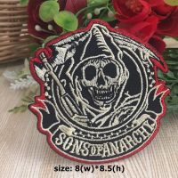 Sons of Anarchy ตัวรีดติดเสื้อ อาร์มรีด อาร์มปัก ตกแต่งเสื้อผ้า หมวก กระเป๋า แจ๊คเก็ตยีนส์ Dark Embroidered Iron on Patch