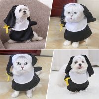 Nun Pet Dress Up Cat/Dog Costume Pet Decoration Funny Halloween Comfortable Adjustable luxury Dog Clothes Pet Supplies 강아지 옷