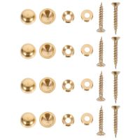 8pcs 13/15mm Copper Screw Cover Caps Mirror Glass Tea Table Flat Advertisement Fixing Screws Cover Nails Washers