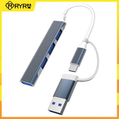 RYRA USB C HUB 3.0 2.0 Type C 3.1 4 Ports Multi Splitter Adapter OTG For PC Computer Accessories Multiport HUB USB 3.0 2.0 Ports USB Hubs