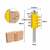 รางแฮมป์ตันเราเตอร์ข้อต่อนิ้วแบบย้อนกลับได้เราเตอร์บิต8/6มม. 1/2Quot; เครื่องตัดเดือยก้านเครื่องตัดมิลลิ่งงานไม้เราเตอร์ไม้