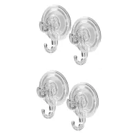 4Pcs Large Transparent Reusable Heavy Duty Vacuum Suction Cup Hooks Parts