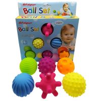 【YF】☃♧✖  So hand grasping ball tactile perception soft baby toy  6 sets