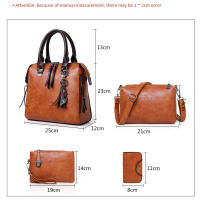 Composite Bag for Women Luxury Handbag Set 4pcsSet Women Leather Purse and Handbags Designer Top-Handle Bag Female Shoulder Bag