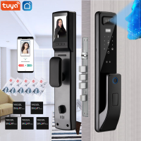 Face Recognition ประตูล็อค Wifi Tuya APP รีโมทคอนโทรล Voice Intercom ดิจิตอลอิเล็กทรอนิกส์สมาร์ทประตูล็อคด้วยกล้อง-hjgytyuuiytt