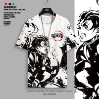 2023 newdemon Slayer เสื้อยืดแขนสั้นผู้ชายประตูห้องครัว tanjiro สไตล์เดียวกันแนวโน้ม Breathable Half