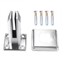 ❁ Floor Standing Stairs Glass Clamp Stainless Steel Balcony Swimming Pool Fence Clips Glass Holder Balustrade Bracket Clamp