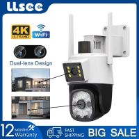 LLSEE กล้อง CCTV ไร้สาย WIFI กล้องรักษาความปลอดภัยไอพีกันน้ำกลางแจ้ง4K 8MP PZT อินฟราเรดการมองเห็นได้ในเวลากลางคืนติดตามมือถือโทรสองทาง