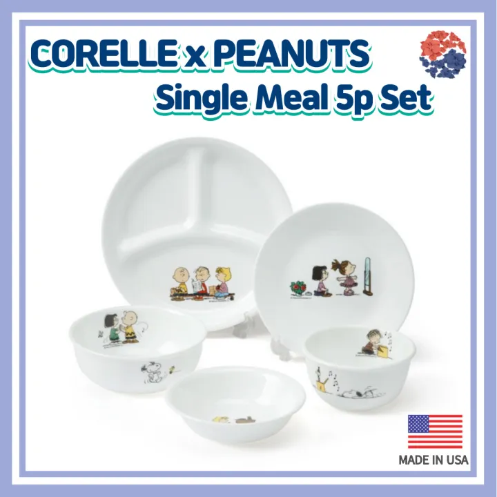 CORELLE x PEANUTS Single Meal 5p Set The Home Edition/Corelle USA set