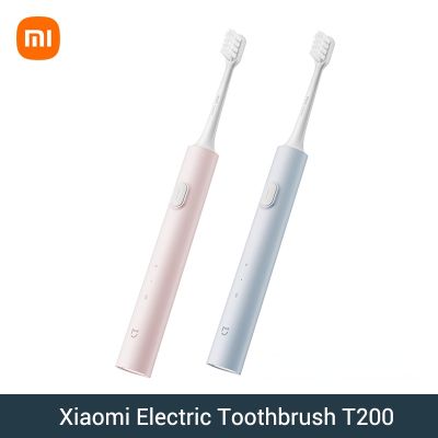 Xiaomi แปรงสีฟันไฟฟ้าพลังคลื่นเสียง T200 Mijia 2โหมดความเร็ว IPX7ขนแปรงชนิด C แปรงสีฟันชาร์ทได้