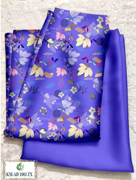 [the deliaa] Vải may áo dài cao cấp in 3d phối hoa cực sang trọng,chất lụa cao cấp hồng ngọc mềm rủ mát