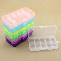 [hot] 10 Storage Boxes Removable Transparent Jewelry Earring Beaded Screw