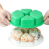 6holes Sushi Mold Onigiri Rice Ball Bento Press Maker Mold DIY Tools Utility Kitchen Accessories rice making tool Triangle