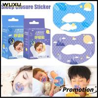 WUXU 30Pcs ช่วยการนอนหลับ แพทช์หายใจปาก หยุดนอนกรน ผ้าไม่ทอ เทปปิดปาก ผิวที่เป็นมิตร การดูแลสุขภาพ เทปช่วยให้หลับสบายปาก เด็กชายและชาย