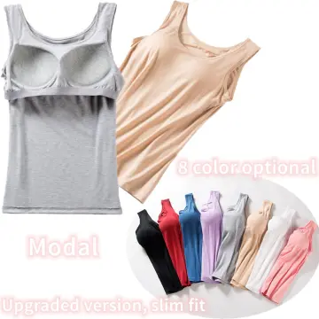 Womens T Shirts Tops Built In Bra Yoga Blouse with Chest Pad Lingerie  Casual Tee