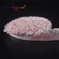 [Hot Sale] BRISTLEGRASS 2 5 10หลา5/8 Quot; 15MmFrilly RuffledTrim ยืดหยุ่นแปนเด็กซ์วง TapeTie HeadbandSewing หัตถกรรม