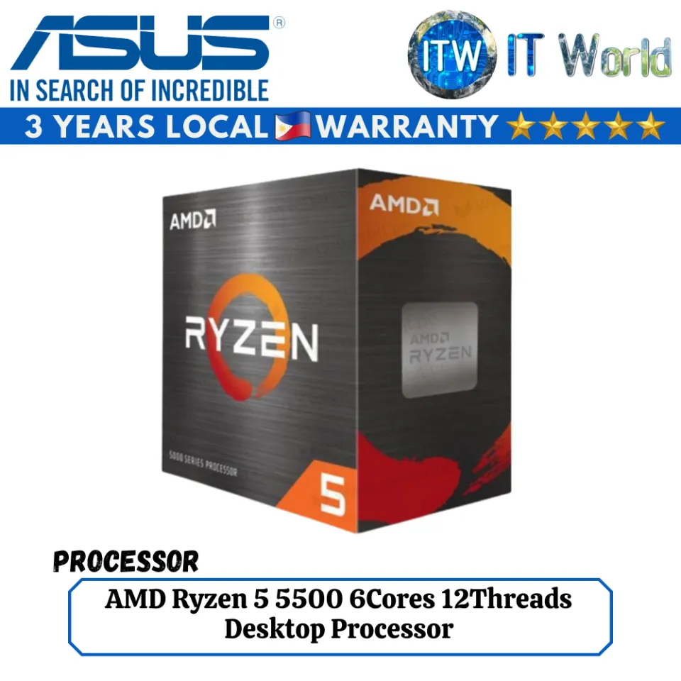 Itw | AMD Ryzen 5 5500 Desktop Processor with Asus Prime B450M-A