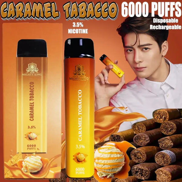 LEGIT MIGHTY KING Rechargeable Disposable PUFF PLUS (CARAMEL TOBACCO