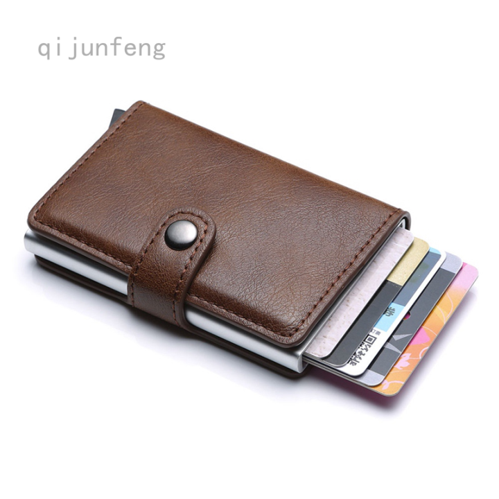 qijunfeng-rfid-shielded-anti-theft-aluminum-alloy-blocking-vintage-business-safe-card-case-wallet-automatic-elastic-card-package