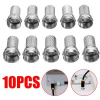 10pcs RG6 F Type Coaxial Cable Connector Plug High Quality Copper RG6 Satellite TV Antenna Coaxial Cables Plugs Connecter