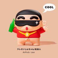 Cute Cartoon Crayon Shin-Chan Case For Apple Earphone 1 2 3 Pro Soft Silicone Protection Case Cover