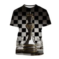 Summer Fashion Hot Sales Chess graphic t shirts For Men Casual Fun Pattern Printed Tees Trend Leisure O-neck Short Sleeve Tops