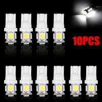 New Hot 10pcs LED Car Interior Light T  10 Wedge 5 SMD 5050 LED Light bulbs 192 168 193 W5W 2825 158 White Free Shipping Bulbs  LEDs  HIDs