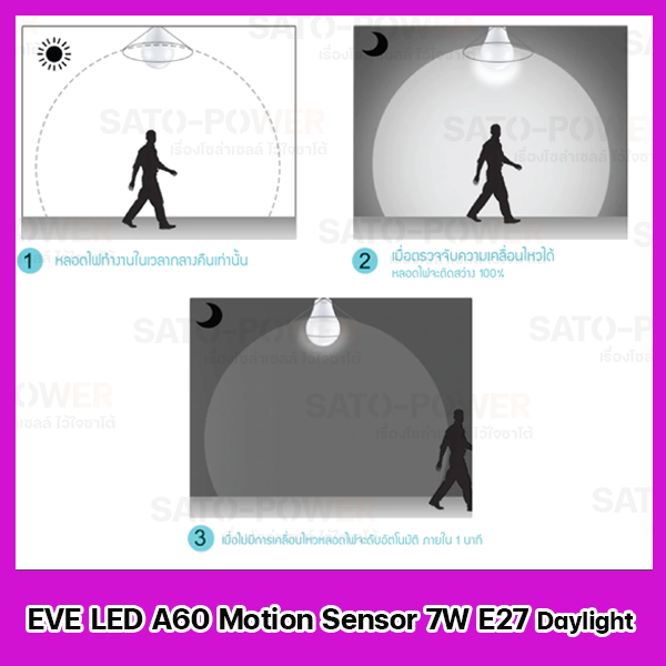 eve-led-a60-motion-sensor-7w-ขั้วe27-daylight-อีฟ-เเอลอีดี-เอ60-โมชั่นเซ็นเซอร์-7วัตต์-หลอดไฟตรวจจับการเคลื่อนไหว