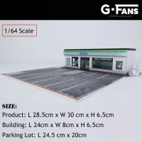 G-FANS Diorama 164 Shopping Family Store ไฟ LED พร้อมที่จอดรถรุ่น Display Car Collection USB Connector