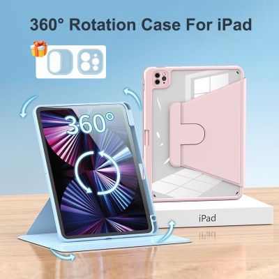 【DT】 hot  360° Rotation Case For iPad Air 2 3 4 5 Funda Cover For iPad Pro 11 12.9 Mini 6 9.7 10.2 7/8/9th 10th Gen Stand Cover Shockproof