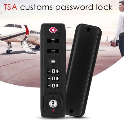 OKDEALS กระเป๋าเดินทางป้องกันการโจรกรรมสภาพอากาศ3กุญแจล็อครหัสตัวเลข TSA กุญแจล็อคกระเป๋า TSA007อย่างปลอดภัยล็อครหัส