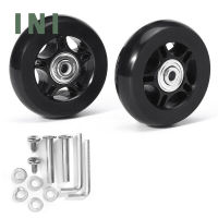 INI 1 Pair Luggage Spinner Wheels Replacement With Tools Low Noise Suitcase Rubber Swivel Caster Wheels Repair Kits New