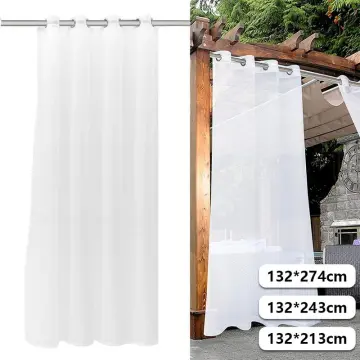Velcro Tab Top Waterproof Outdoor Curtains for Garage / Patio, 1 Panel