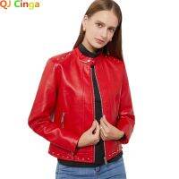 【HOT】▩☋ Faux Soft Leather Jackets Coats Fashion Rivets Design Sleeve Outwear S-5XL