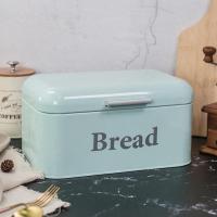 Vintage Bread Box Cupboard Iron Snack Box Desktop Finishing Dust-Proof Storage Box Storage Bin Keeper Food Kitchen Shelf Décor