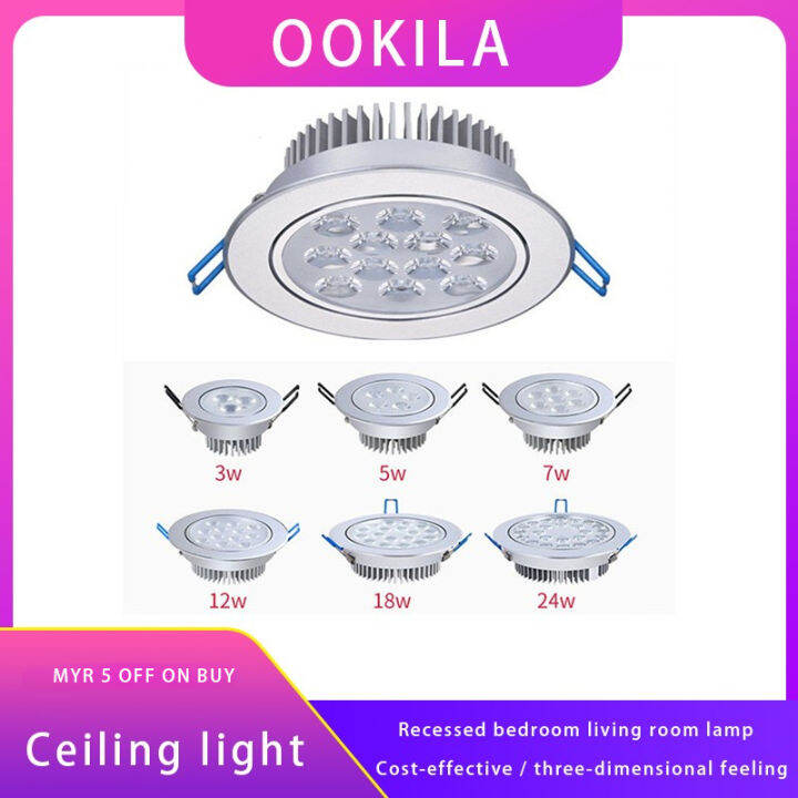 LED spotlight 3W 5W 7W 9W 12W 220V LED ceiling downlight spotlight ...